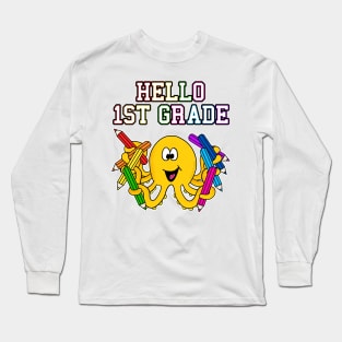 Hello 1st Grade Octopus Back To School Long Sleeve T-Shirt